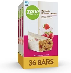 ZonePerfect Protein Bars, 18 vitamins & minerals, 14g protein, Nutritious Snack Bar, Strawberry Yogurt, 36 Bars