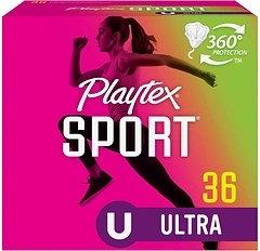 Playtex Sport Tampons, Ultra Absorbency, Fragrance-Free - 36ct