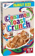Cinnamon Toast Crunch Breakfast Cereal, Crispy Cinnamon, Family Size, 18.8 oz