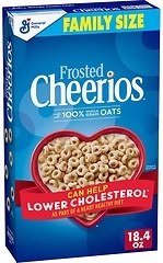 Frosted Cheerios, Heart Healthy Cereal, Family Size, 18.4 OZ