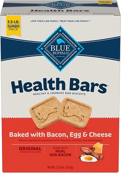 Blue Buffalo Health Bars Dog Biscuits, Bacon Egg Cheese, 3-lb. Box