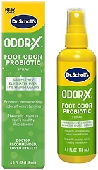 Dr. Scholl's ODOR-X Foot Odor Probiotic Spray, 4 oz - Eliminates & Prevents Odors