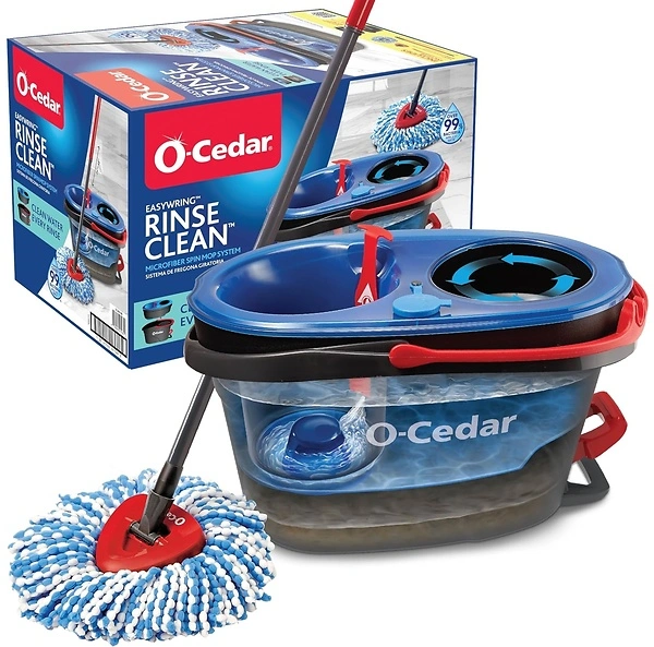 O-Cedar RinseClean Spin Mop & Bucket System, Removes 99% of Bacteria