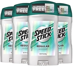 Speed Stick Men's Deodorant, Regular, 3 Ounce, 4 Pack