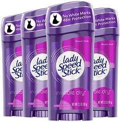 Lady Speed Stick Deodorant for Women, invisible Dry Shower Fresh- 2.3 Ounce (pack Of 4)