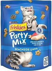 Purina Friskies Cat Treats, Party Mix Beachside Crunch - 20 oz. Pouch