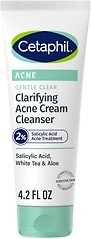Cetaphil Acne Face Wash, Clear Clarifying Cream Cleanser with Salicylic Acid, 4.2oz