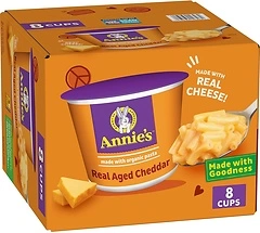 Annie's Real Aged Cheddar Microwave Mac & Cheese, 8 Ct, 2.01 OZ Cups