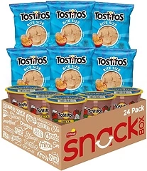 Frito Lay Tostitos Bitesize Rounds Chips and Salsa Dip Cups, 24 Count