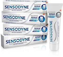 Sensodyne Repair & Protect Whitening Toothpaste, Sensitive Teeth, 3.4 oz, 4 Pack