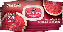 Clorox Scentiva Disinfecting Wipes, Grapefruit and Orange Blossom, 75 Count