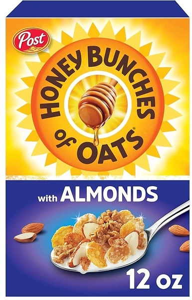 Honey Bunches of Oats Almond, Heart Healthy, Whole Grain Cereal, 12 Ounce
