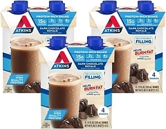 Atkins Dark Chocolate Royale Protein Shake, Keto Friendly, 12 Count