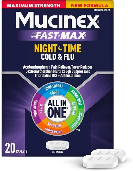 Mucinex Nightshift Cold & Flu, Maximum Strength, 20 Fast Release Caplets