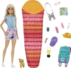Barbie Doll & Accessories, It Takes Two Malibu Camping Playset, Doll, Pet Puppy, 10+ Accessories