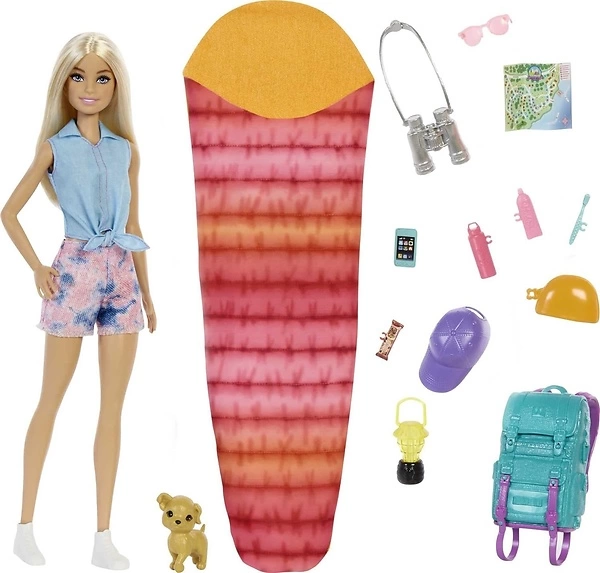Barbie Doll & Accessories, It Takes Two Malibu Camping Playset, Doll, Pet Puppy, 10+ Accessories