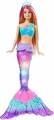 Barbie Dreamtopia Mermaid Doll with Light-Up Tail & Hair, 4 Light Shows
