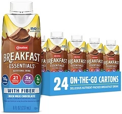 Carnation Breakfast, Ready to Drink, Rich Milk Chocolate, 8 FL OZ Carton, Pack of 24