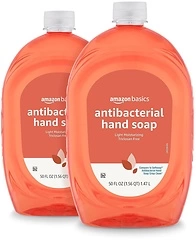 Amazon Basics Antibacterial Hand Soap Refill, Citrus, 50 Fl Oz, Pack of 2