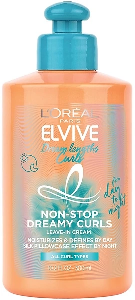 L'Oreal Paris Elvive Dream Lengths Curls Non-Stop Dreamy Curls leave-in conditioner, Paraben-Free with Hyaluronic Acid and Castor Oil. Best for wavy h...
