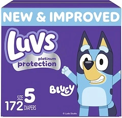 Luvs Diapers - Size 5, 172 Count, Bluey Disposable Baby Diapers