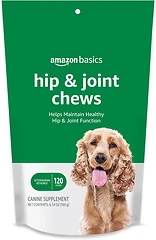Amazon Basics Dog Hip & Joint Supplement Chews, Glucosamine, 120 Count