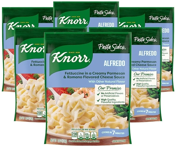 Knorr Pasta Side Dish, Alfredo Fettuccine, 6 Count, 4.4 oz Each