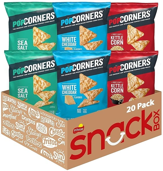 PopCorners Popped Corn Snacks, Core 3 Flavor Pack, 1 Ounce, Pack of 20