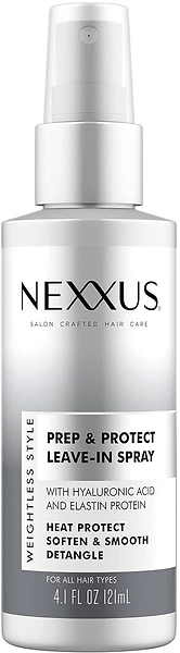 Nexxus Prep & Protect Leave-In Spray Weightless Style Detangler Leave-in Conditioner Spray Moisturizer, Detangler & Heat Protectant 4.1 oz