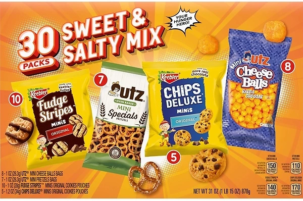 Keebler Cookies and Crackers, Variety Pack, 30 Ct.