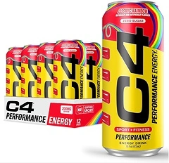Cellucor C4 Performance Energy Drink, Cosmic Rainbow Zero Sugar, 12 Pack