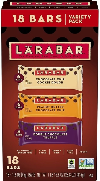 Larabar Chocolate Variety Pack, Gluten Free Vegan Fruit & Nut Bars, 18 ct