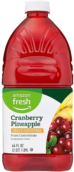 Amazon Fresh, Cranberry Pineapple Juice Cocktail, 64 Fl Oz