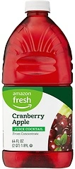 Amazon Fresh, Cranberry Apple Juice Cocktail, 64 Fl Oz