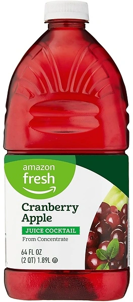 Amazon Fresh, Cranberry Apple Juice Cocktail, 64 Fl Oz