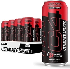 Cellucor C4 Ultimate Pre Workout Energy Drink, Sugar Free, Fruit Punch, 12 Pack