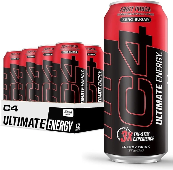 Cellucor C4 Ultimate Pre Workout Energy Drink, Sugar Free, Fruit Punch, 12 Pack