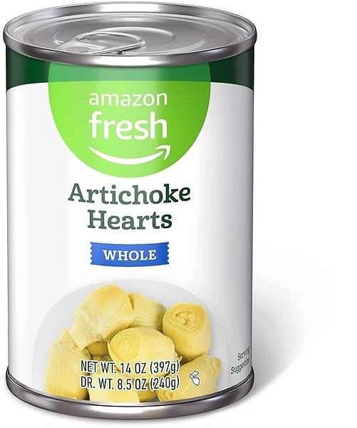 Amazon Fresh, Canned Artichoke Hearts Whole, 14 Oz.