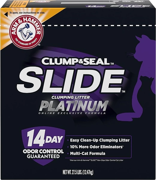 Arm & Hammer Slide Platinum Clumping Cat Litter, Multi-Cat, 27.5 lbs