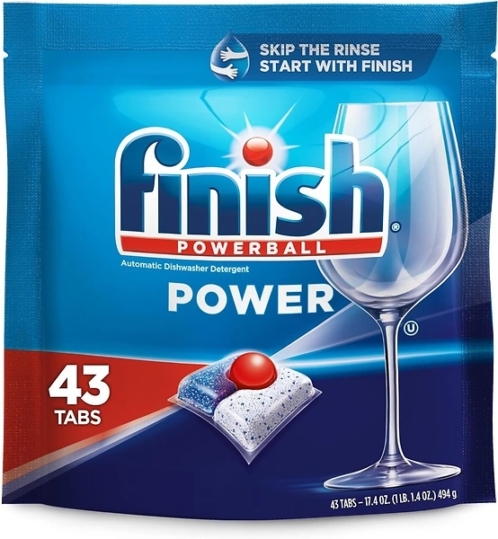 Finish Power Dishwasher Detergent Powerball, 43ct Dishwashing Tablets