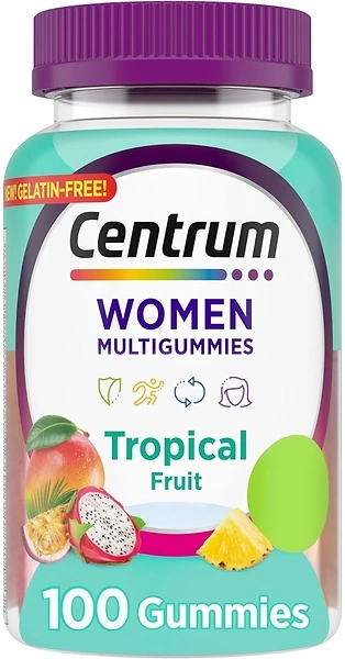 Centrum Women's Multivitamin Gummies, Tropical Fruit, 100 Count