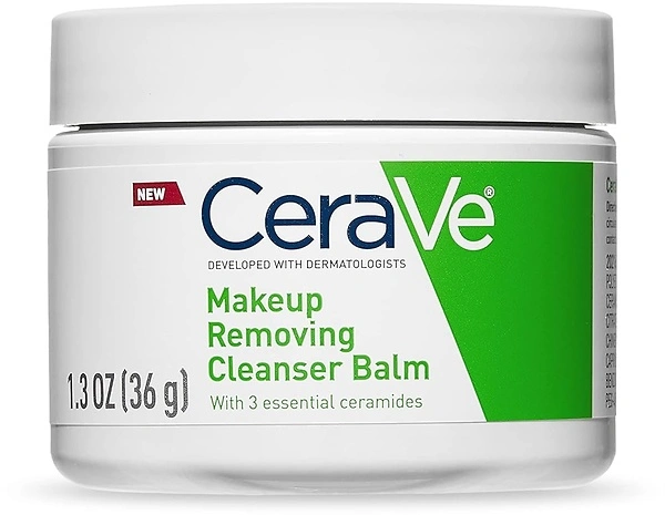 CeraVe Cleansing Balm Makeup Remover, Waterproof with Ceramides, 1.3 Oz