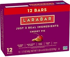Larabar Cherry Pie, Gluten Free Vegan Fruit & Nut Bars, 1.6 oz bars, 12 ct