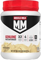 Muscle Milk Genuine Protein Powder, Banana Creme, 1.93 lbs, 32g Protein, 13 Servings
