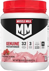 Muscle Milk Protein Powder, Strawberries N Creme, 1.93 lbs, 32g Protein, 12 Servings