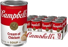 Campbell's Condensed Cream of Chicken Soup, 10.5 Ounce Can (Pack of 12)