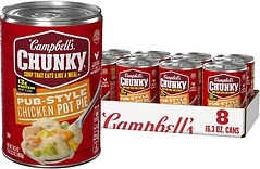 Campbell's Chunky Soup, Pub-Style Chicken Pot Pie Soup, 16.3 Oz Can (Case of 8)