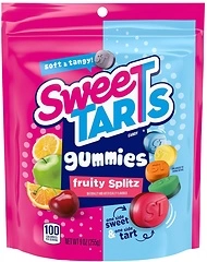 SweeTARTS Gummies Fruity Splitz, Candy, Sweet and Tart, Resealable Bag, 9 oz