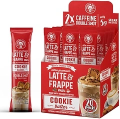 The Frozen Bean Cookie Butter Frappe & Latte Instant Mix, 20 Pack