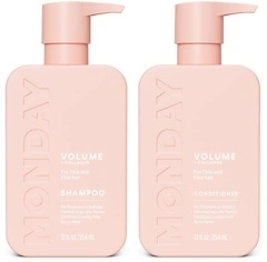 MONDAY HAIRCARE Volume Shampoo + Conditioner Set (2 Count), 12 oz, for Thin Hair